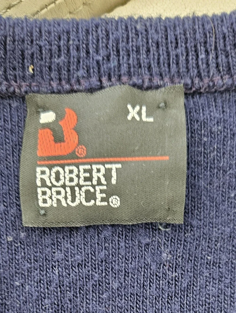 Vintage Robert Bruxe 8Navy Argyle V-Neck Sweater Vest